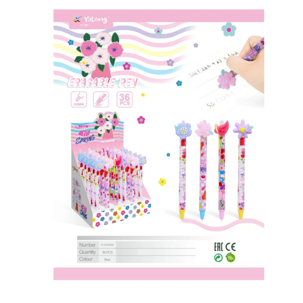 STYLO RETRACTABLE YALONG TIC TAC GEL BLEU YL242635