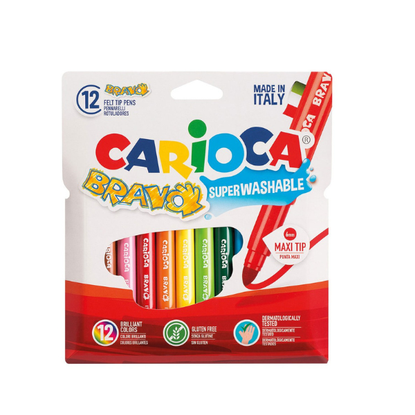FEUTRE DE 12 BRAVO SUPER LAVABLE CARIOCA RF 42755