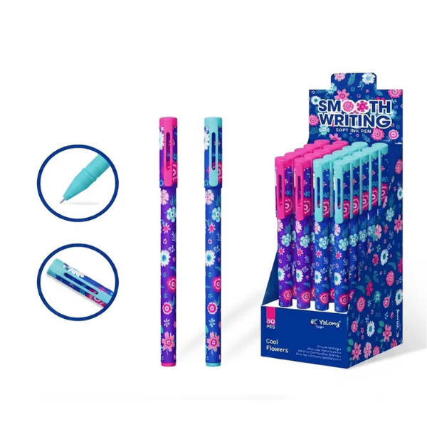 STYLO GEL 0.7MM COOL FLOWER YALONG YL232688