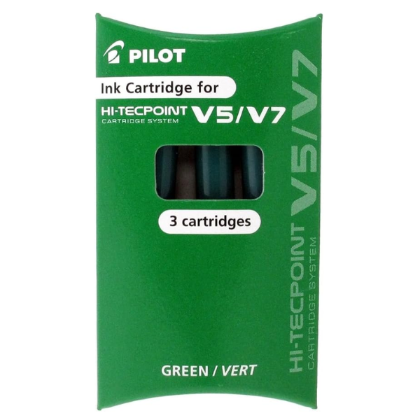 ETUI 3 CARTOUCHE  V5/V7 VERT PILOT BXS-IC-G-S3