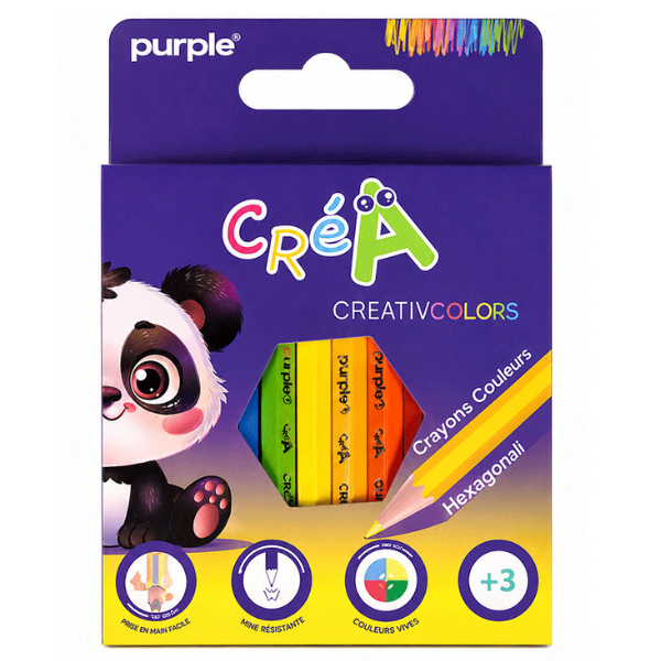 CRAYON COULEUR 12/9 BC HEXAGONAL PURPLE 2601410