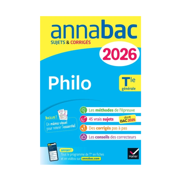ANNALES DU BAC 2026 ANNABAC PHILO TLE GENERALE