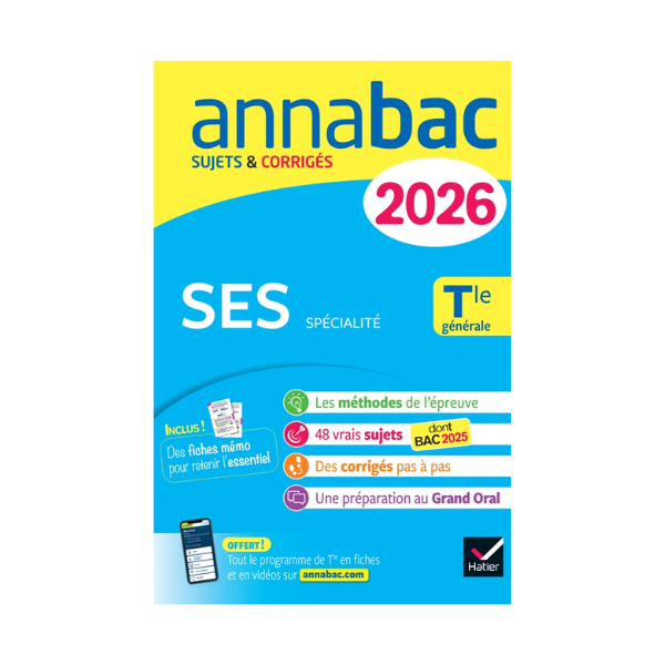 ANNALES DU BAC 2026 ANNABAC SES TLE GENERALE
