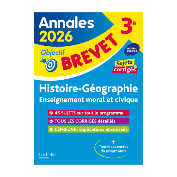 ANNALES BREVET 2026 HISTOIRE GEO EMC 3E SUJETS ET CORRIGES