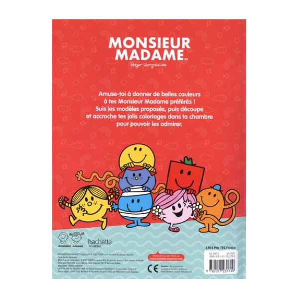 MONSIEUR MADAME - MON LIVRE DE COLORIAGES