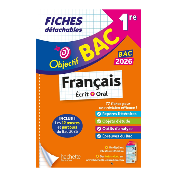 OBJECTIF BAC 2026 FICHES DETACHABLES FRANCAIS 1RE GENRALE