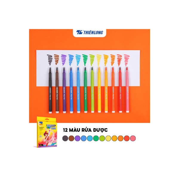 FEUTRE 12 COULEURS LAVABLE REF SWM-C010