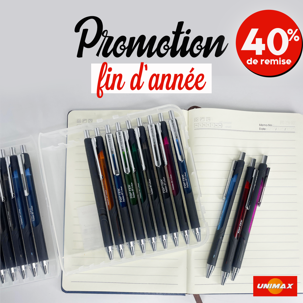 STYLO A BILLE UNIMAX TOP TEK FUSION RT 1.0MM.