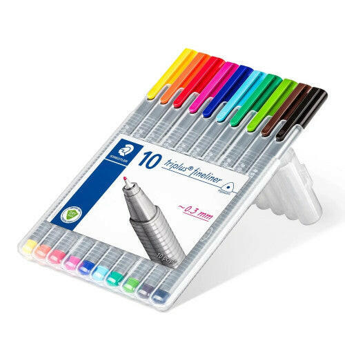 box de 10 feutres triplus® fineliner 334- STAEDTLER.