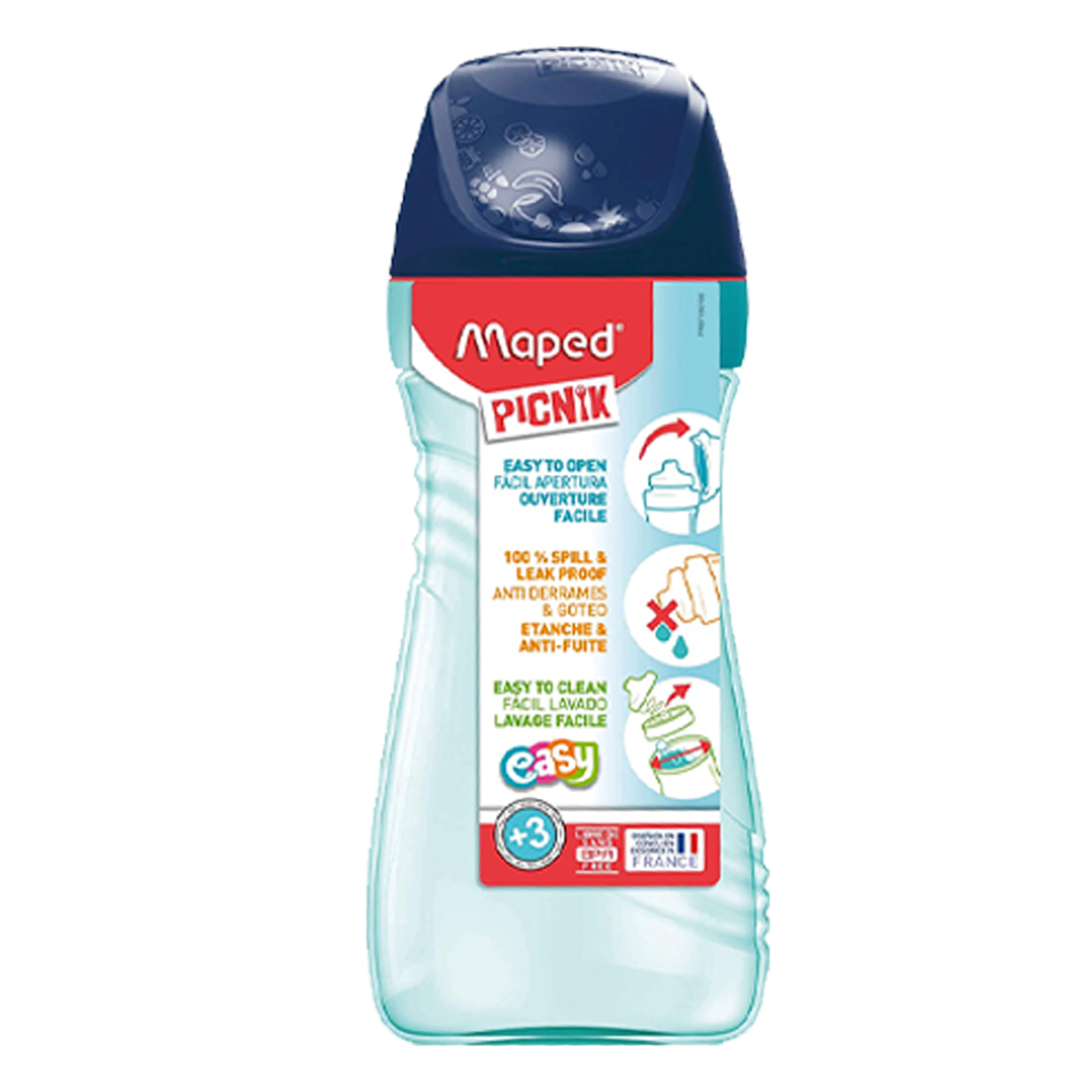 ORIGINE GOURDE 430 ML BLUE GREEN MAPED.