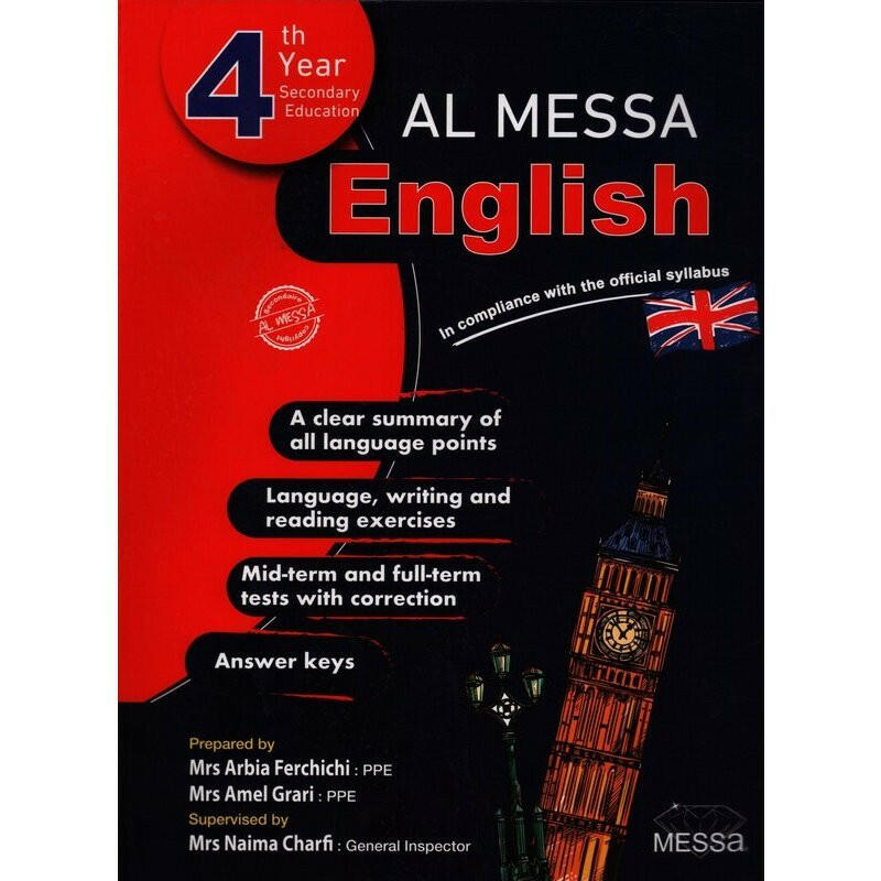 Al Messa Anglais - 4ème année de l'enseignement secondaire.