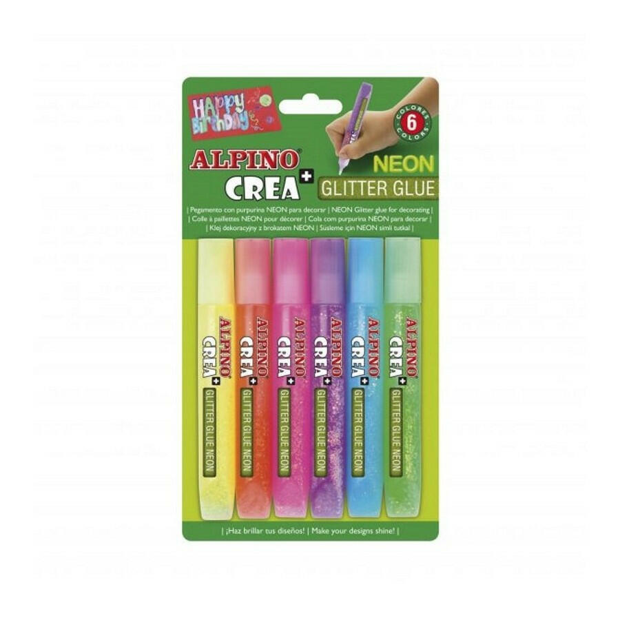 Alpino Glitter Neon - Set de 6 Unités.