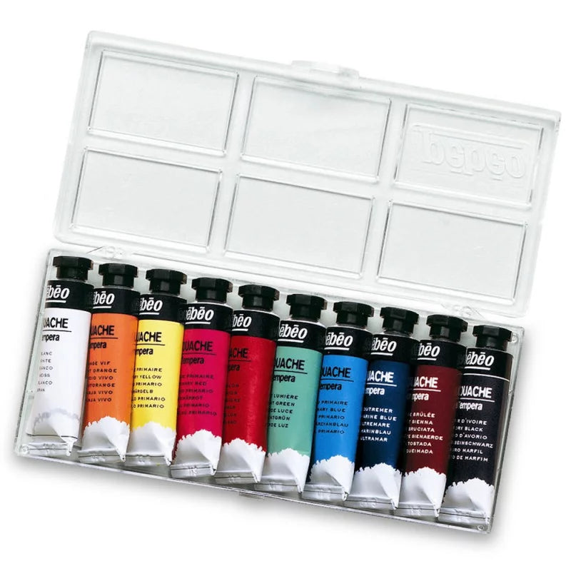Boite de 10 Gouaches en Tubes 10ml - Pébéo.