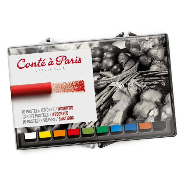 Boîte de 10 Pastels Tendres - Conté à Paris.