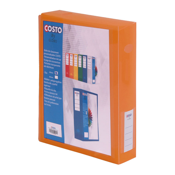 BOITE PERSO COSTO TRANSLUCIDE ORANGE D60