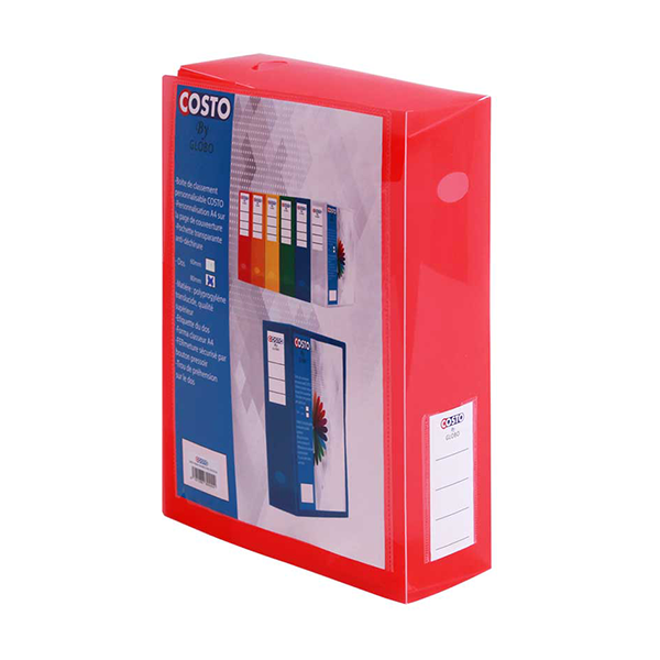 BOITE PP PERSO TRANS ROUGE D80