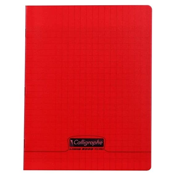 CAHIER POLYPRO CALLIGRAPHE 21*29.7 96P PP ROUGE