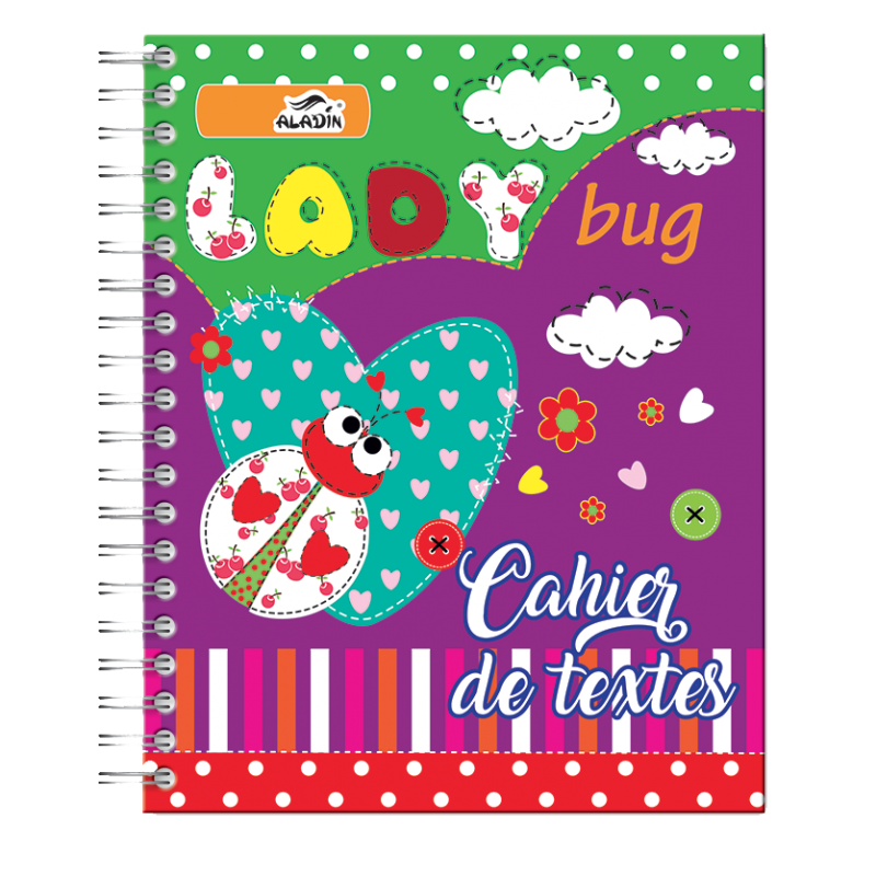 CAHIER DE TEXTE SPIRALE 112P CP ALADIN.