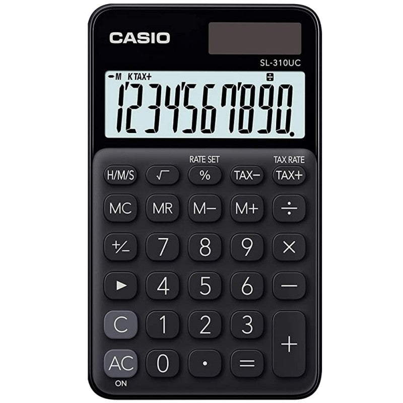 CALCULATRICE SIMPLE 10 CHIFFRES AVEC ETUIT - NOIR SL-310UN-BK