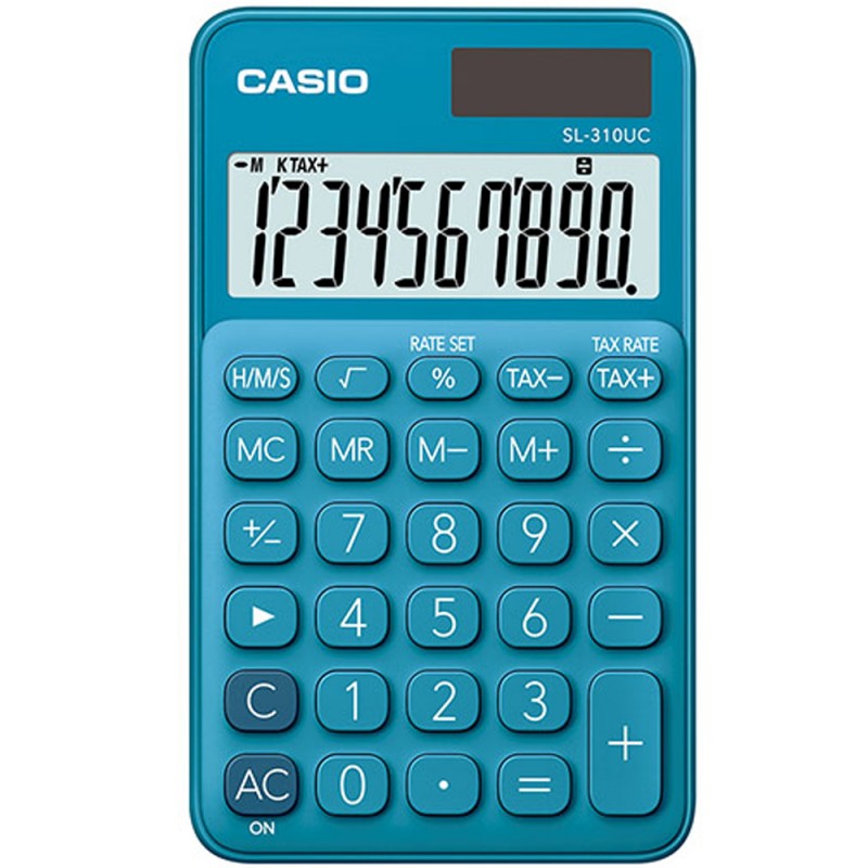 CALCULATRICE SIMPLE CASIO 10 CHIFFRES AVEC ETUIT - BLEU SL-310UC-BU