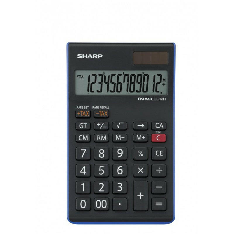 CALCULATRICE DE BUREAU SHARP EL-124T-BL.