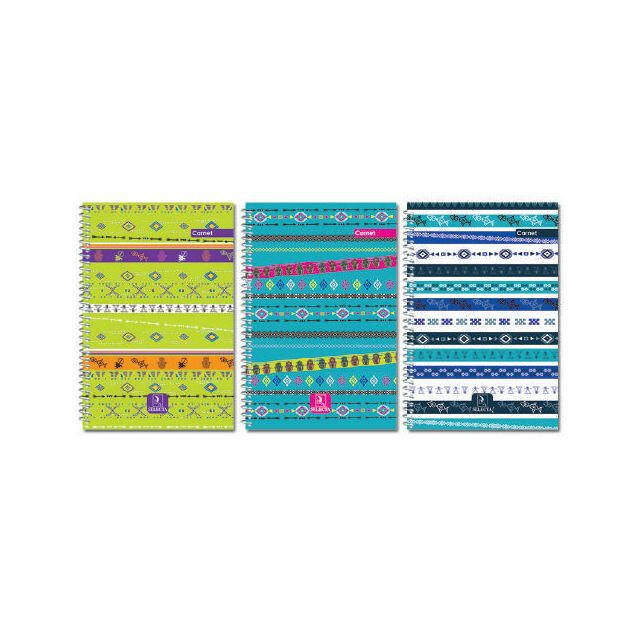 CARNET SIMPLE SPIRALE 7.5*11 96P 5/5 SELECTA.