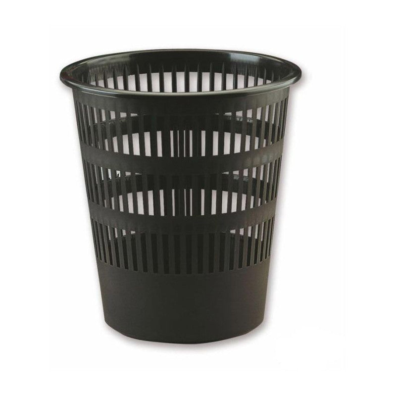 CORBEILLE A PAPIER PLASTIQUE NOIR