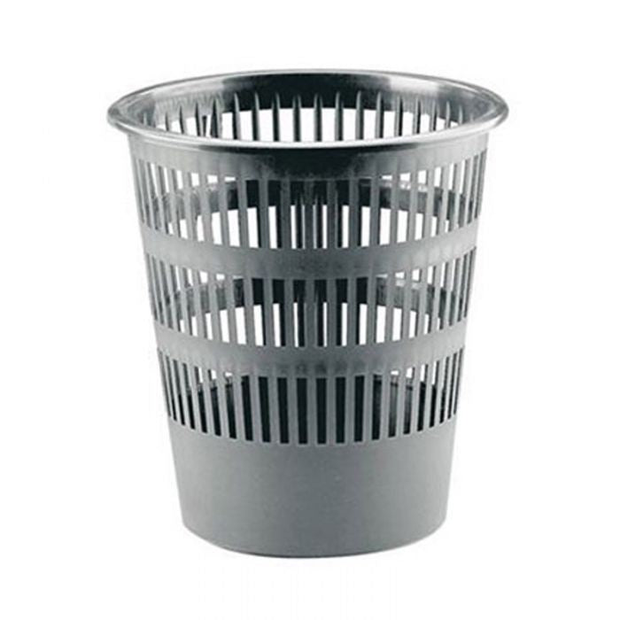 CORBEILLE A PAPIER PLASTIQUE GRIS REF 307-08
