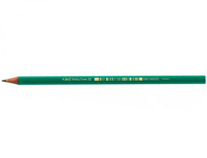 CRAYON NOIR BIC EVOLUTION HB VERT.