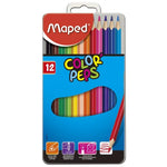 Maped - Crayons Couleurs Color'Peps, Boîte Métallique de 12.