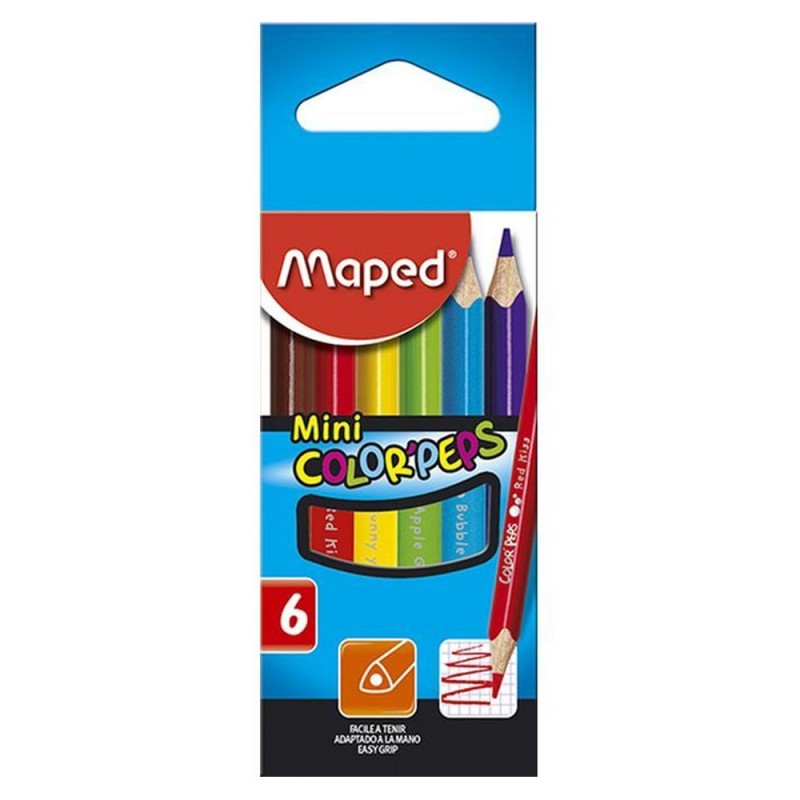 CRAYON COULEUR 6/9 MAPED MINI