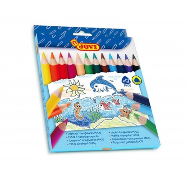 CRAYON DE COULEUR 12/18JOVI MAXI TRIANGULAIRE