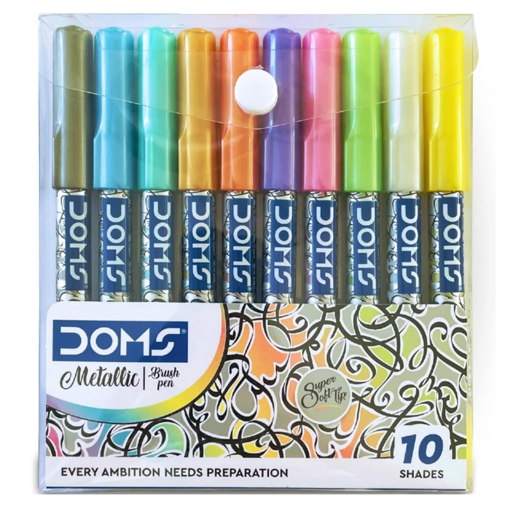 FEUTRE METALLIC BRUSH PENS 10CLR DISPLAY DOMS