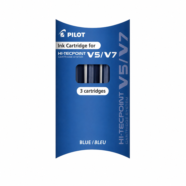 ETUI 3 CARTOUCHE  V5/V7 BLEU PILOT BXS-IC-L-S3