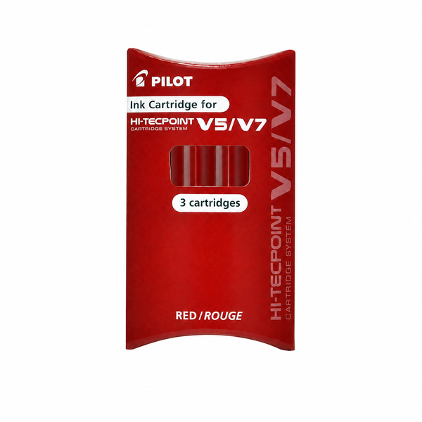 ETUI 3 CARTOUCHE  V5/V7 ROUGE PILOT BXS-IC-B-S3