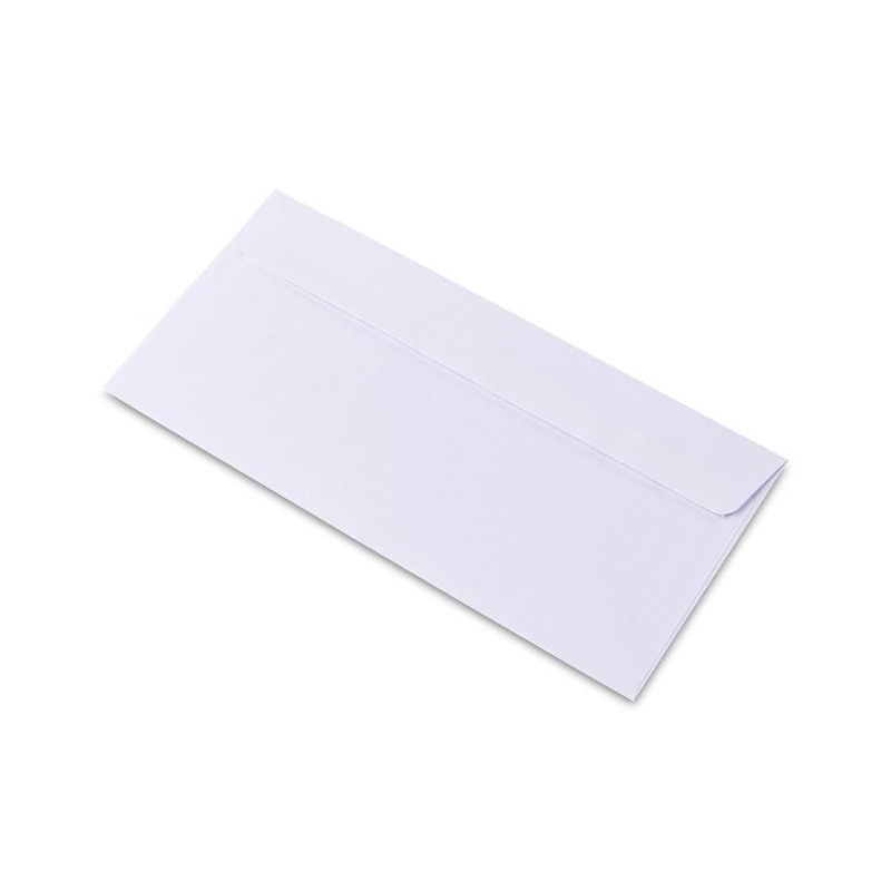 Lot de 50 enveloppes blanches 11x22 cm.
