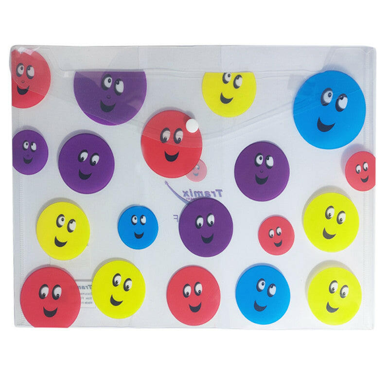 Enveloppe Plastique Avec Bouton Fantaisie SMILE.