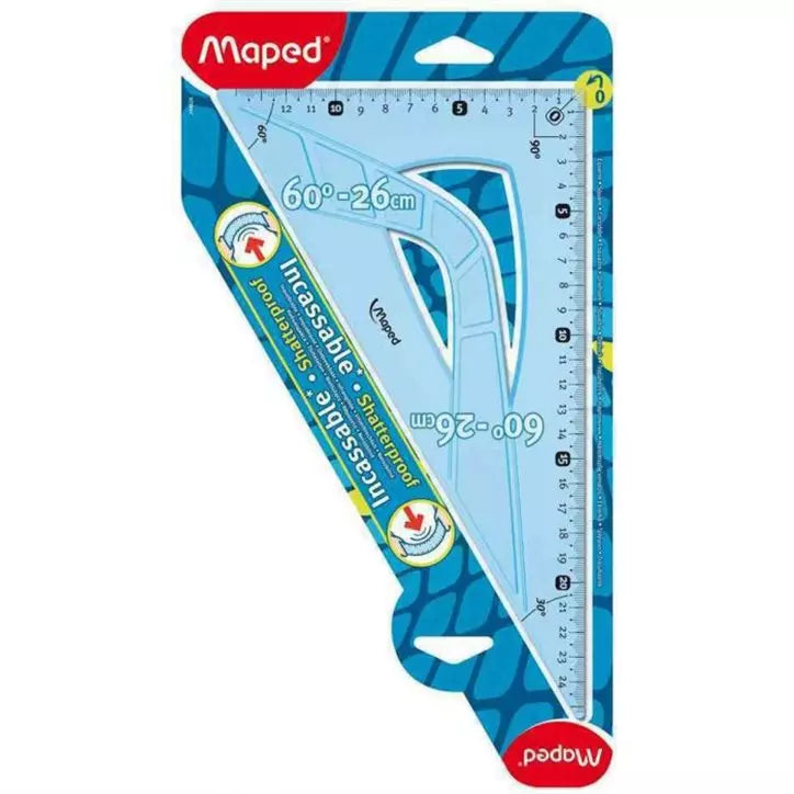 Maped - Équerre de Dessin Flex 60° Incassable 21cm