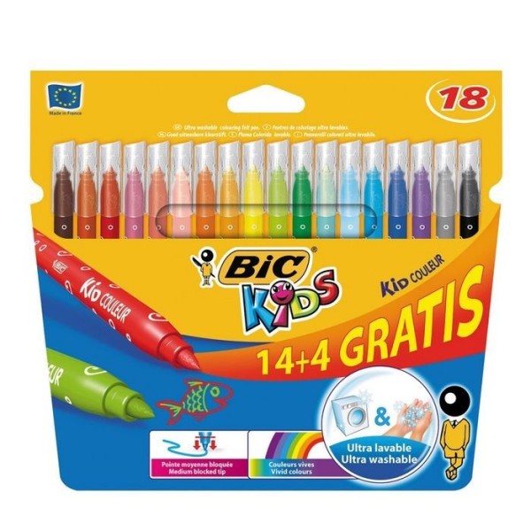 BIC - Feutres Kid Couleur - Lot de 18