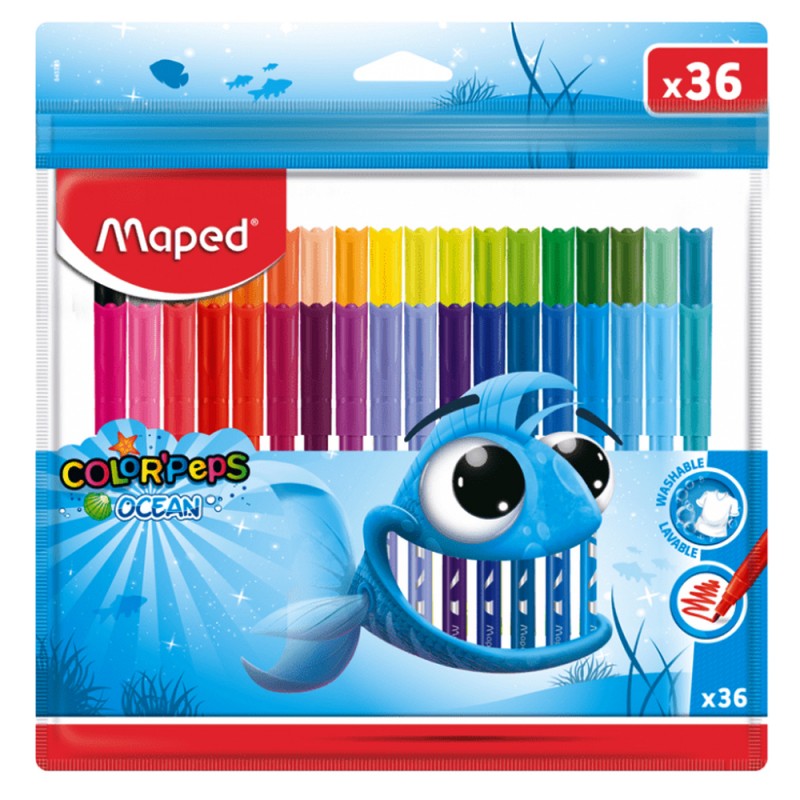 Maped - Feutres Lavables Color'Peps Ocean 36pcs