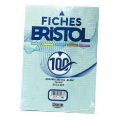 FICHE BRISTOL GM BLANC PAQ100 OSCAR.