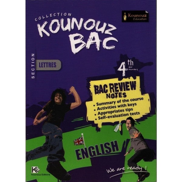 Kounouz Fiches Bac English - 4ème Sections Lettres