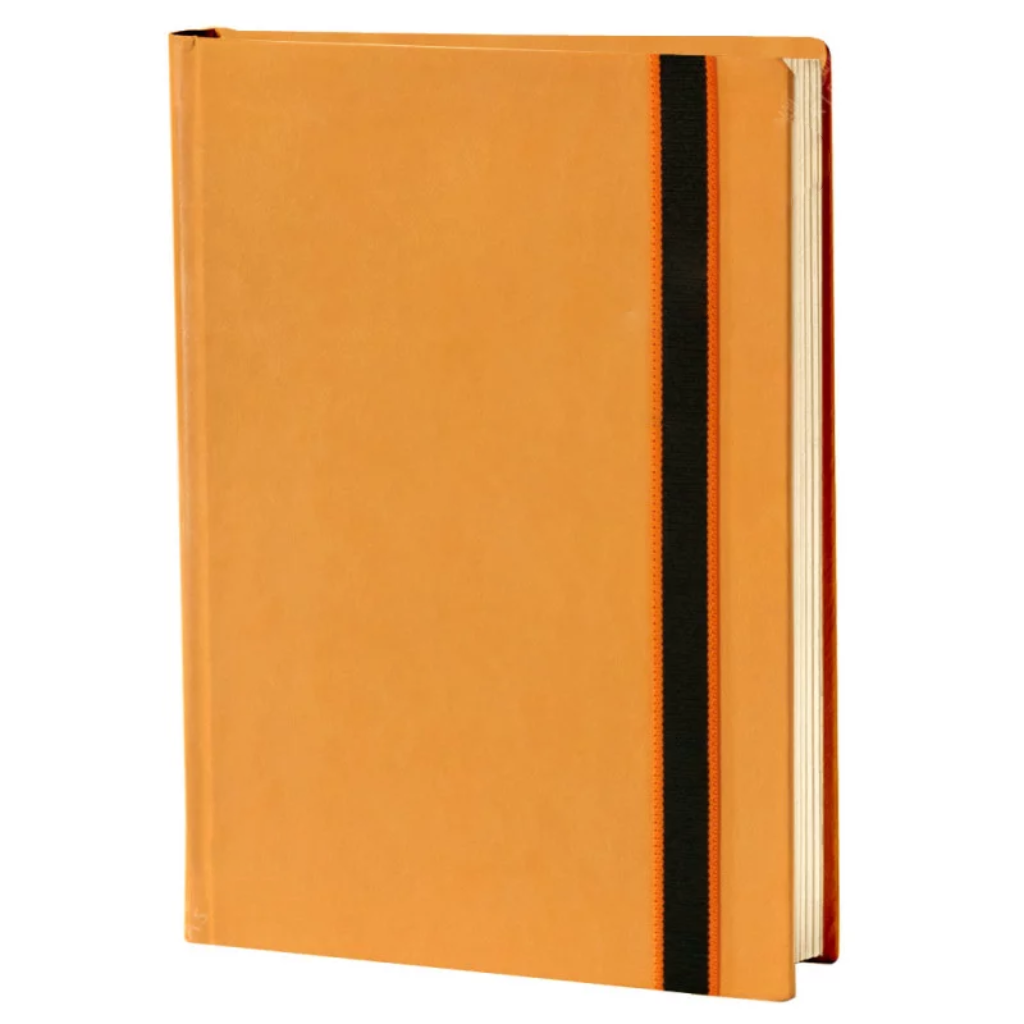 NoteBook King En Simili Cuir, Orange - Sildar