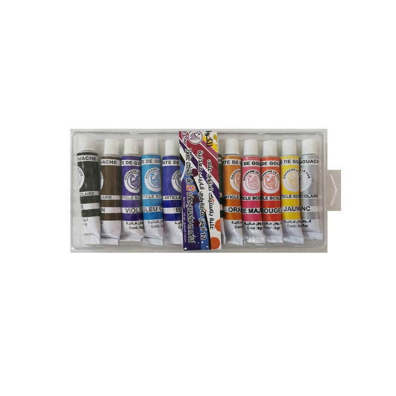 Gouache en Tube - Le Coq (12 Couleurs, Métal).