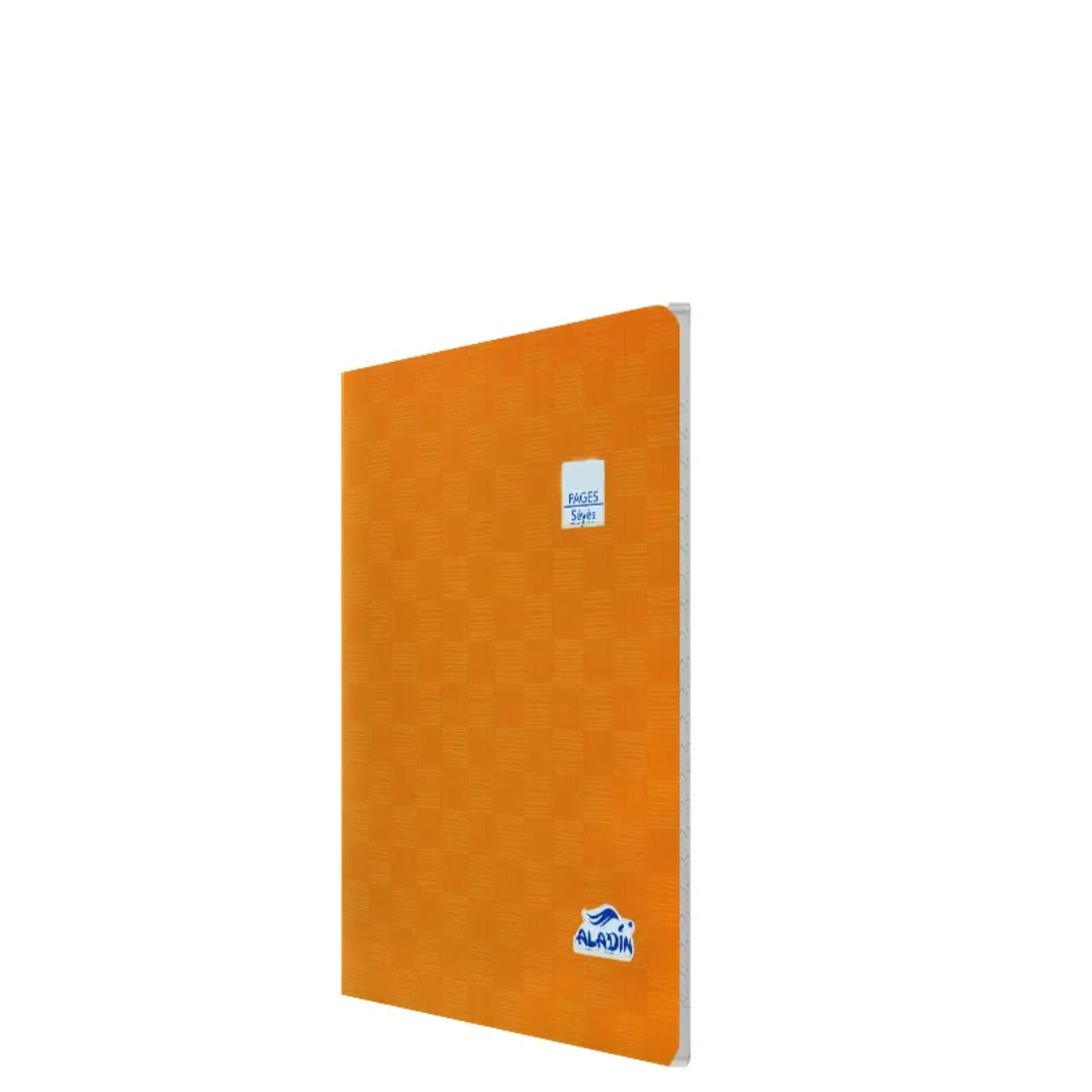 Cahier Piqué Aladin – 140 Pages, Grand Format, Orange Mandarine, 60g