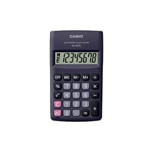 CALCULATRICE SIMPLE CASIO 8 CHIFFRES PILE NORMALE NOIR HL-815-BK