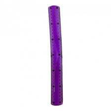 REGLE TRIPLE DECIMETRE STRETCH PURPLE.