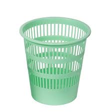 CORBEILLE A PAPIER PLASTIQUE VERT PISTACH REF 307-