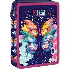 Trousse Plate 2 Poches Must Team – Butterfly.