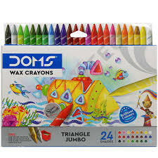 CRAYONS DE CIRE TRIANGULAIRE JUMBO 24PCS+2C DOMS.